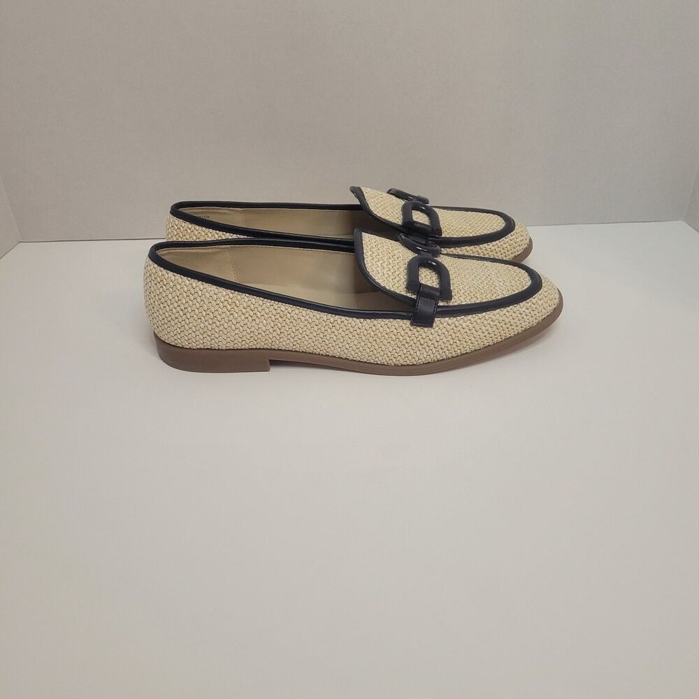 Kenneth Cole Women’s Loafers Size 10M Beige Black Woven Slip On Flat - Picture 4 of 8